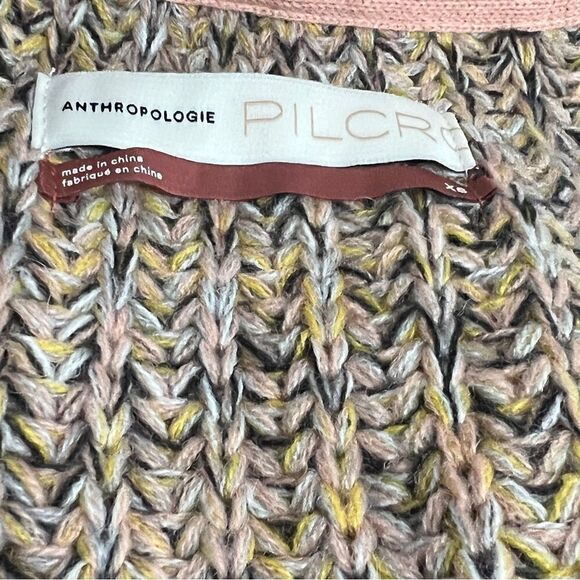 Anthropologie Pilcro & The Letterpress Marika V Neck Slimming Sweater XS Neutral - Picture 8 of 13